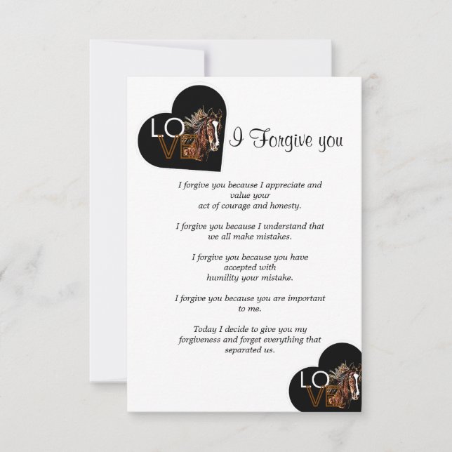 today i forgive you   note card (Front)