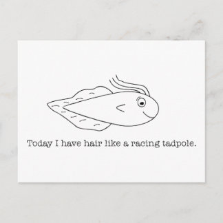 Today I have hair like a racing tadpole Postcard