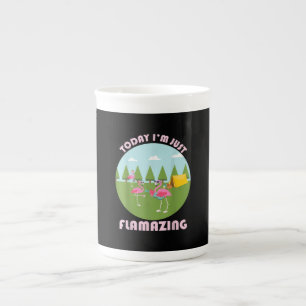 Today I’m Just Flamazing Flamingo Playing Guitar Bone China Mug