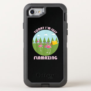 Today I’m Just Flamazing Flamingo Playing Guitar OtterBox Defender iPhone SE/8/7 Case