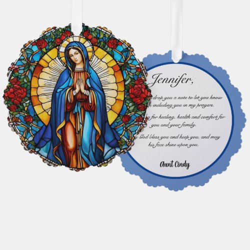 Today I Prayed For You Custom St Mary  Ornament Card