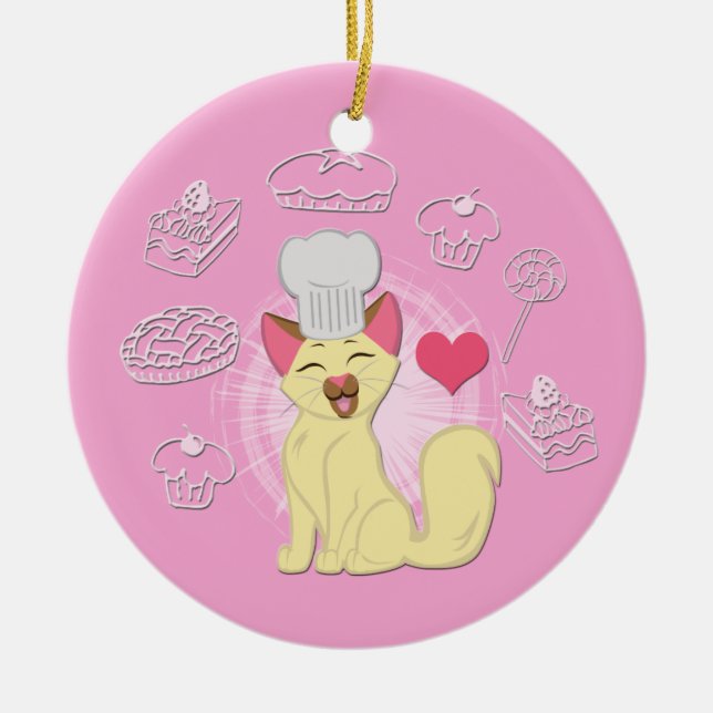 Today I Will Bake! Ceramic Ornament (Front)