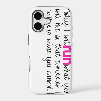 Today I Will Run iPhone Case