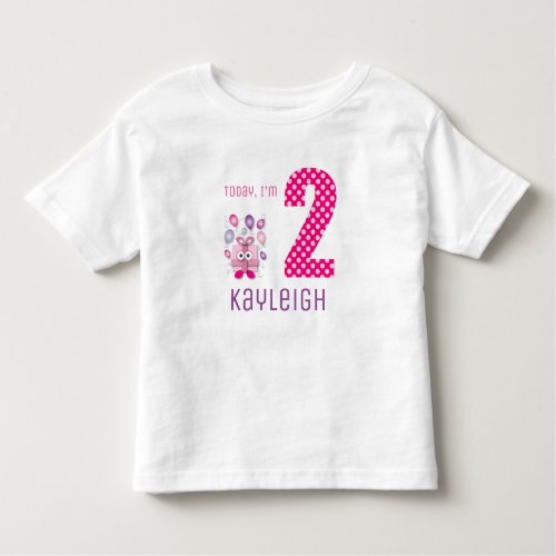 Today Im 2 Pink Birthday Present Box Toddler T_shirt