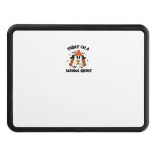 TODAY I'M A SERIOUS GHOST COFFEE PUMPKIN HALLOWEEN HITCH COVER