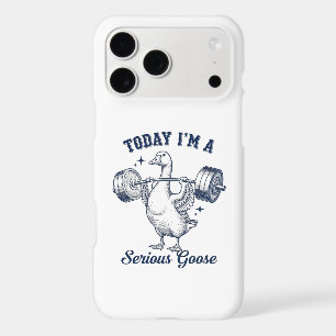Today I'm a serious Goose Funny Lifting Weights  iPhone 17 Pro Max Case