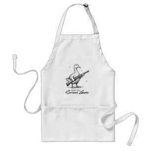 Today I'm A Serious Goose Lovers Goose With Gun Adult Apron