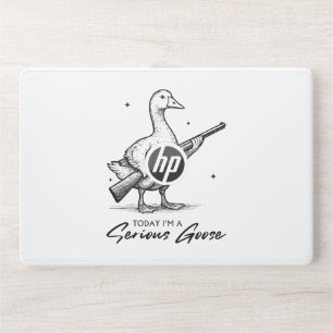 Today I'm A Serious Goose Lovers Goose With Gun HP Laptop Skin