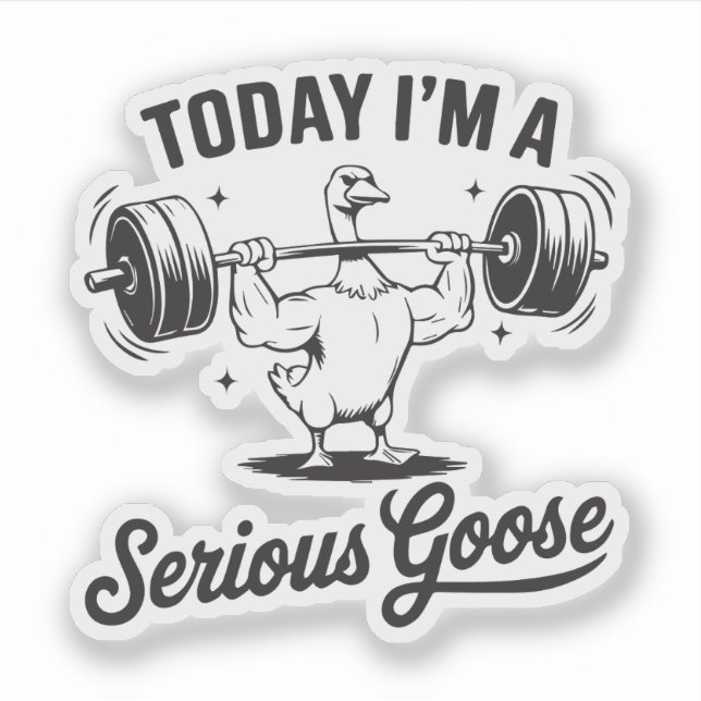 Today I'm a serious goose  Sticker (Front)