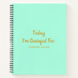 Today I'm Grateful For Blue Gratitude Notebook