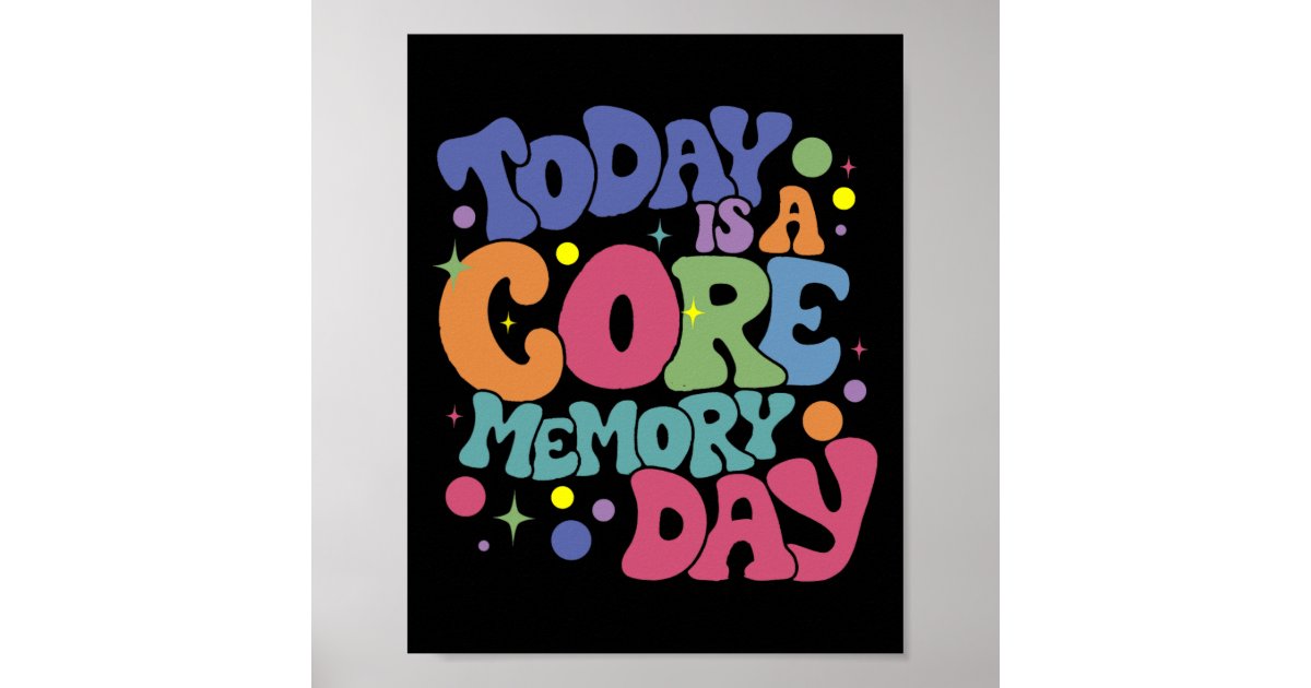 Today Is A-core Memory Day Funny Emotions Out Poster | Zazzle