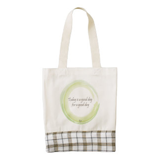"Today is a good day for a good day" Zazzle HEART Tote Bag