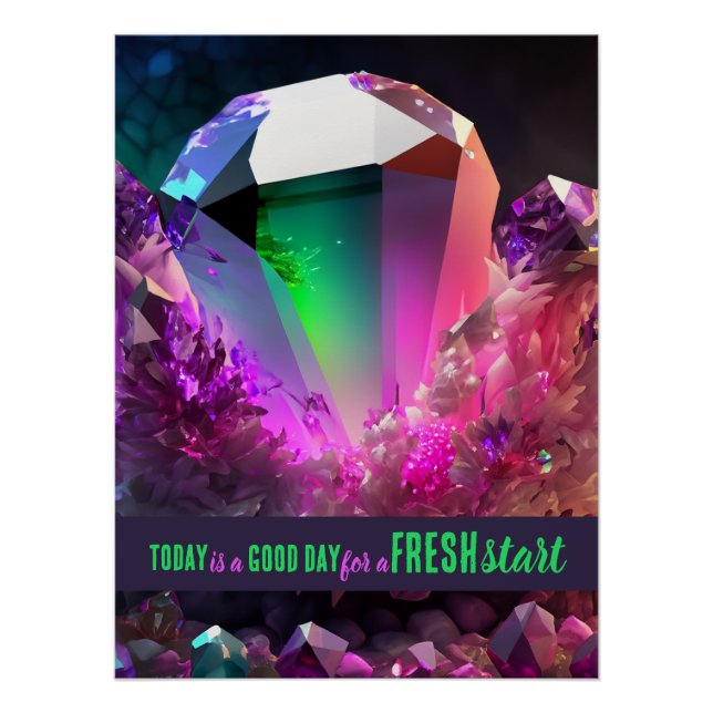 Today is a Good Day Fresh Start Motivational Quote Poster (Front)