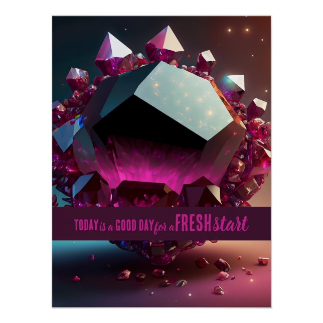 Today is a Good Day Fresh Start Motivational Quote Poster (Front)