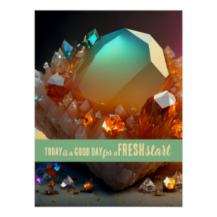 Today is a Good Day Fresh Start Motivational Quote Poster