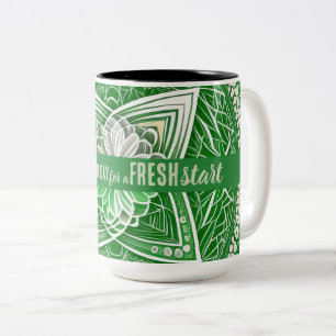 Today is a Good Day Fresh Start Motivational Quote Two-Tone Coffee Mug