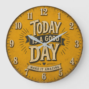 Today Is a Good Day  Large Clock