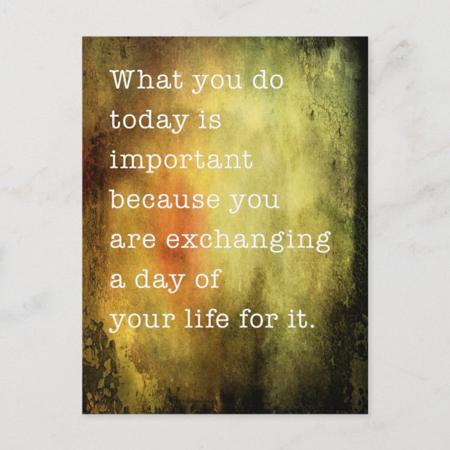 Today is Important Postcard (Front)