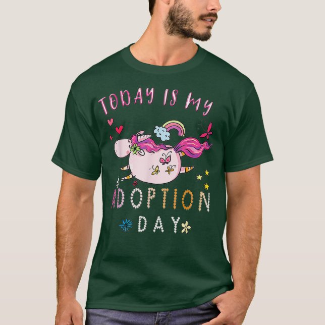 Today Is My Adoption Day Adoption Gift for Kids T-Shirt (Front)