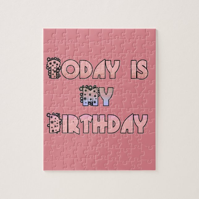 Today is My Birthday Art Print Jigsaw Puzzle (Vertical)