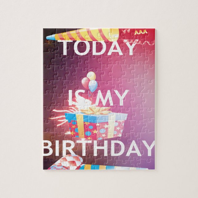 Today is My Birthday Art Print Jigsaw Puzzle (Vertical)