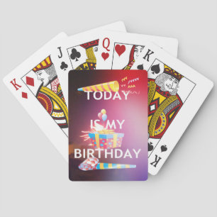 Today is My Birthday Art Print Poker Cards