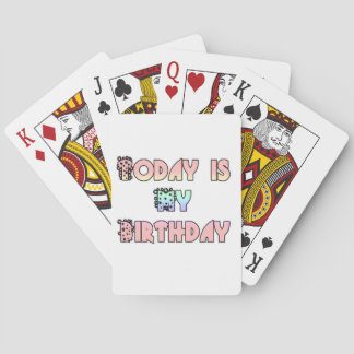 Today is My Birthday Art Print Poker Cards
