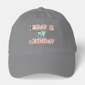 Today is My Birthday Baby Pink Art Print Hat