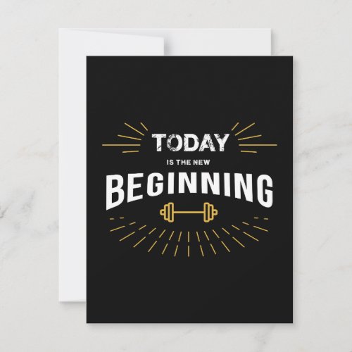 Today is the New Beginning Gym Fitness Motivation Holiday Card
