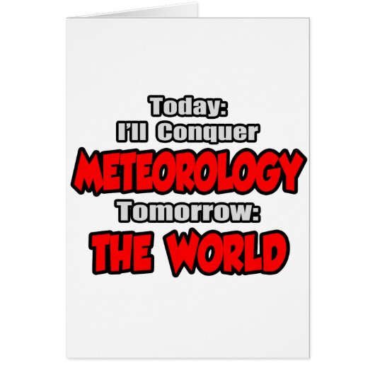 Today Meteorology...Tomorrow, The World Cards (Front)