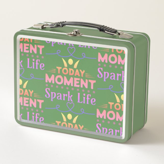 Today Moment, Spark Life Metal Lunch Box (Front)