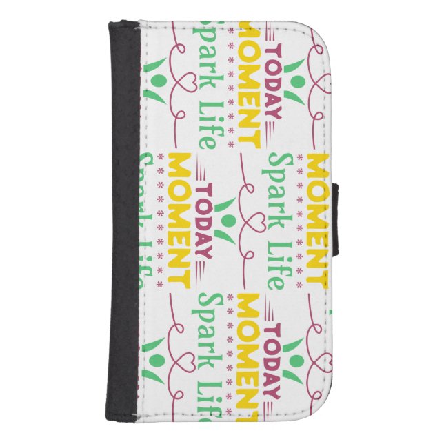 Today Moment, Spark Life Samsung Galaxy Wallet Case (Front)