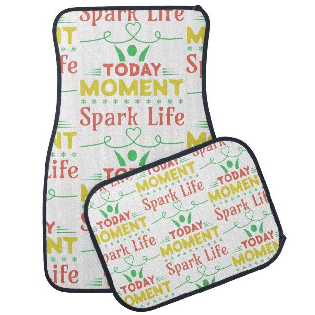 Today Moment, Spark Life Tote Bag Car Floor Mat (Set)