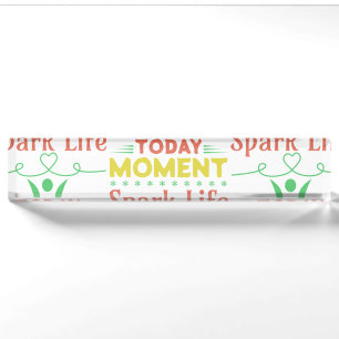 Today Moment, Spark Life Tote Bag Desk Name Plate