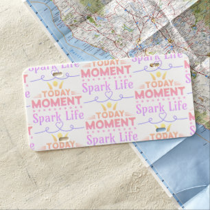 Today Moment, Spark Life Tote Bag License Plate