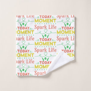 Today Moment, Spark Life Tote Bag Wash Cloth