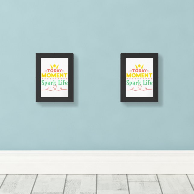Today Moment, Spark Life Wall Art Sets (Wood Floor)
