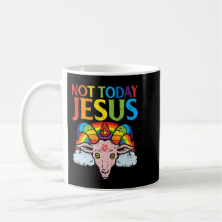 Today Not Jesus Satan Goat Satanic Rainbow Satanis Coffee Mug