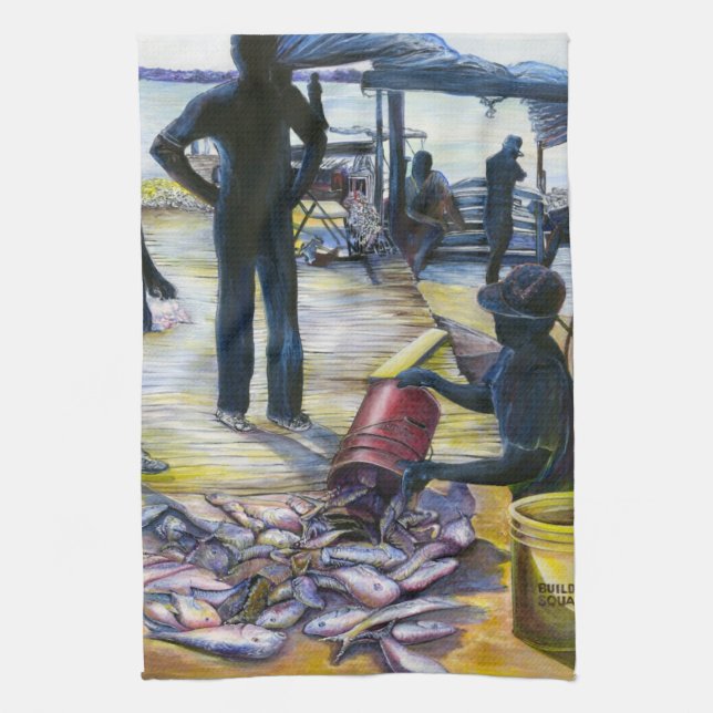 Today’s Menu, Harbor Island Kitchen Towel (Vertical)