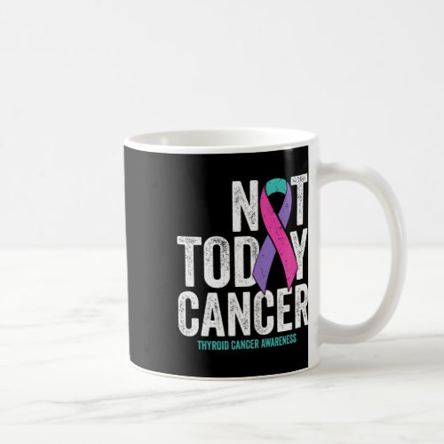 Today Thyroid Cancer _ Pink Purple Teal Survivor R Coffee Mug