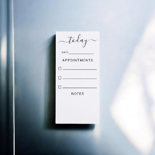 Today To Do Planner   White Magnetic Notepad