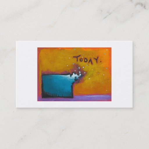 Customizable Today unique colorful expressive tiny art painting business card
