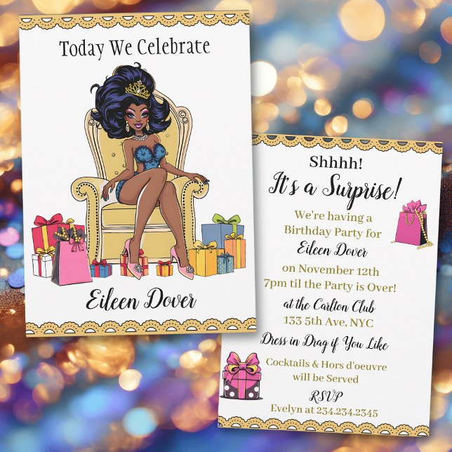 Today we Celebrate Your Birthday | Drag Queen Invitation (Creator Uploaded)