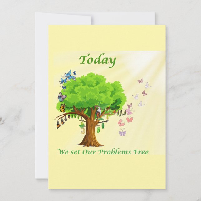 Today We Set Our Problems Free Invitation (Front)