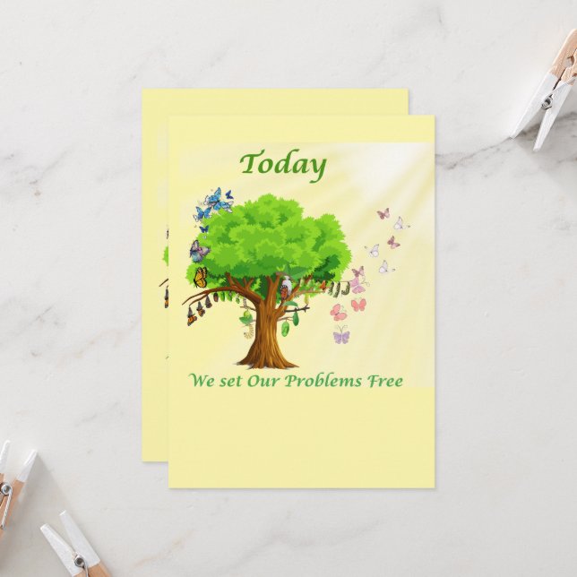 Today We Set Our Problems Free Invitation (Front/Back In Situ)