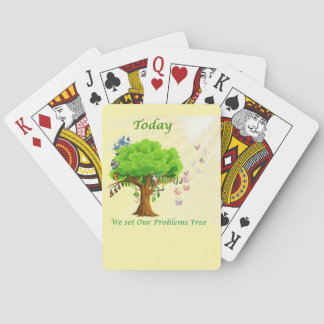 Today We Set Our Problems Free Poker Cards