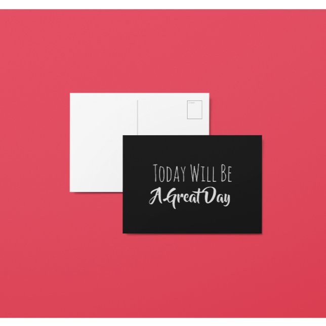 Today Will Be A Great Day Affirmation Postcard (Creator Uploaded)