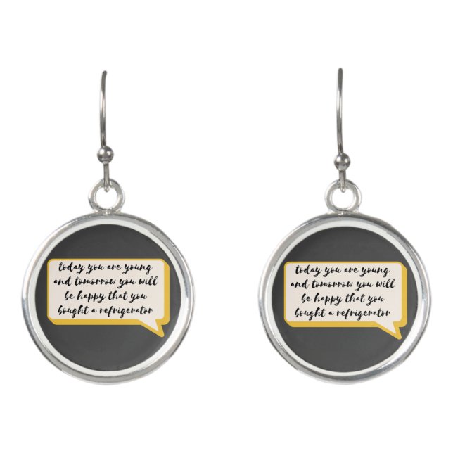 today you are young earrings (Front)