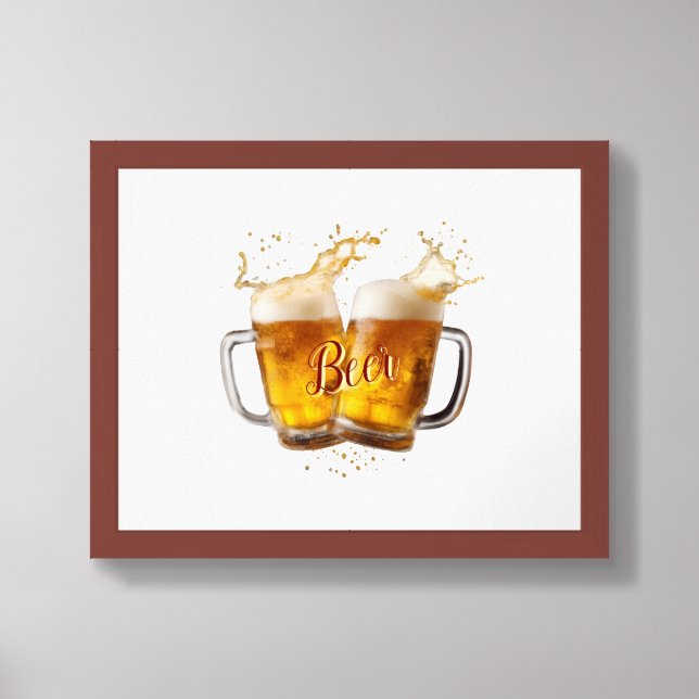 “TODAYS BEER” 14 x 17” Matted &  Framed Art (Framed Front)
