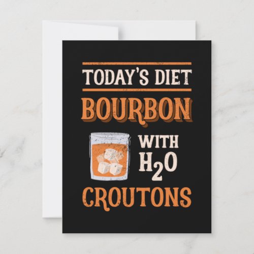 Todays Bourbon With Water Groutons Thank You Card